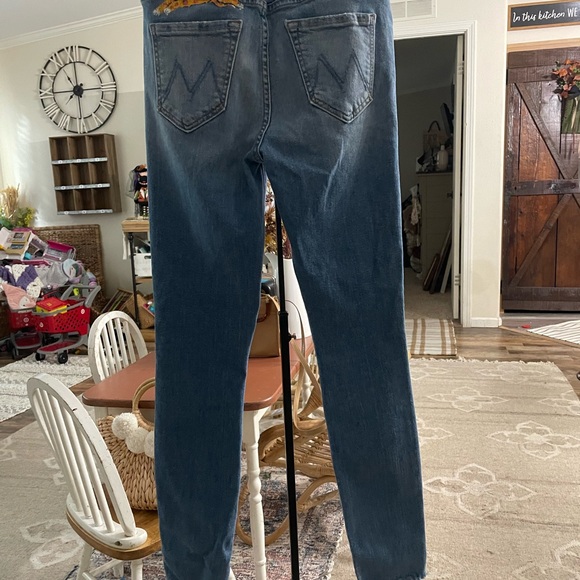 Mother TIGER High Waisted Looker Ankle Fray LSU Auburn Clemson 25 - Picture 7 of 9